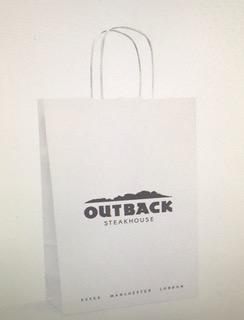 Printed white paper carrier bags