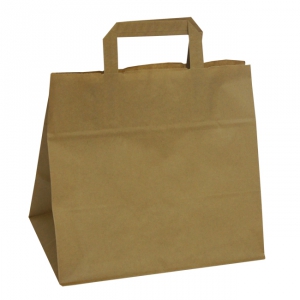 Brown Wide Base Tape Handle Paper Carrier Bags