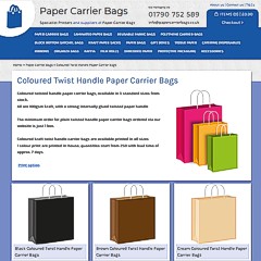 Coloured Twist Handle Bags