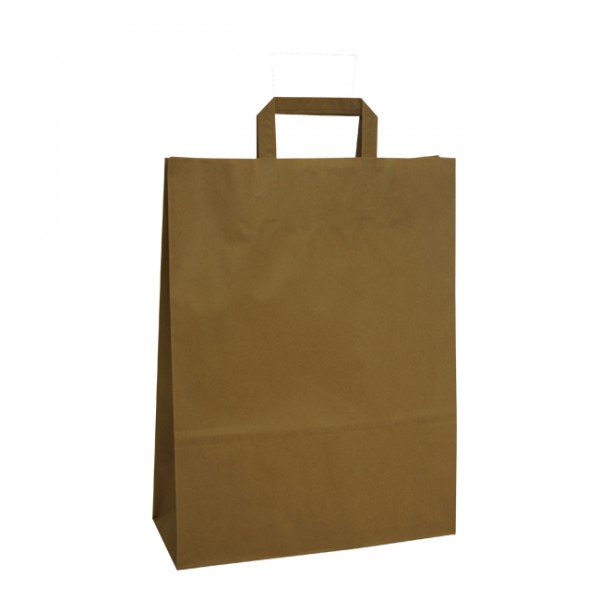 320mm Brown Paper Carrier Bags Internal Handles