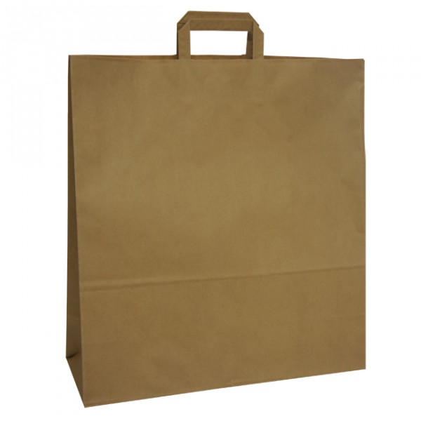 450mm Brown Paper Carrier Bags Internal Handles
