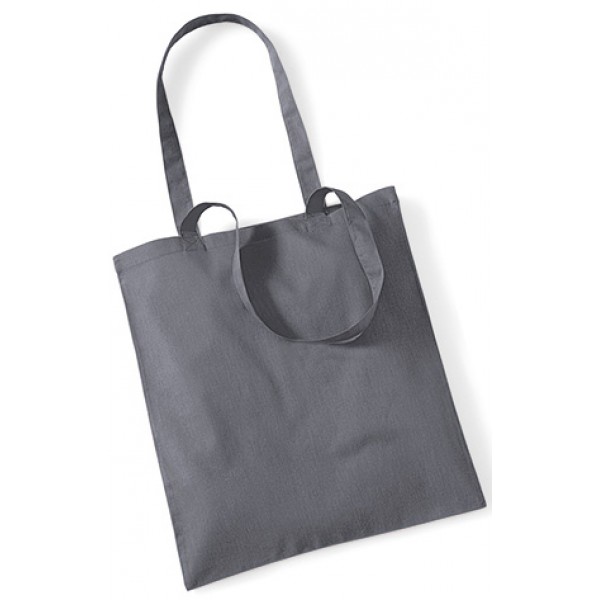 Grey Cotton Bags Long Handle