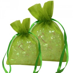 Lime green Organza Bag Medium