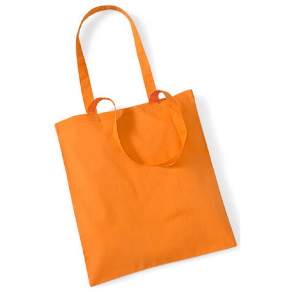 Orange Cotton Bags Long Handle