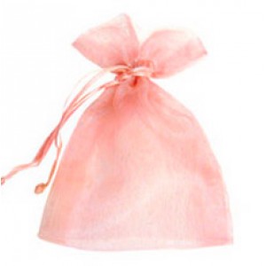 Pastel Pink Organza Bag Small