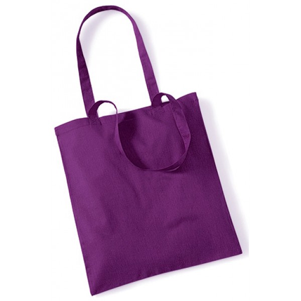 Purple Cotton Bags Long Handle