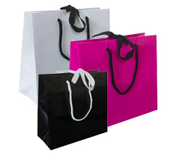 Ribbon Tie Laminated Carrier Bags