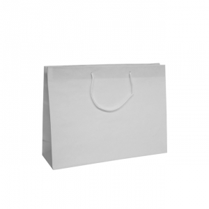 300mm White Recycled Paper Carrier Bags 